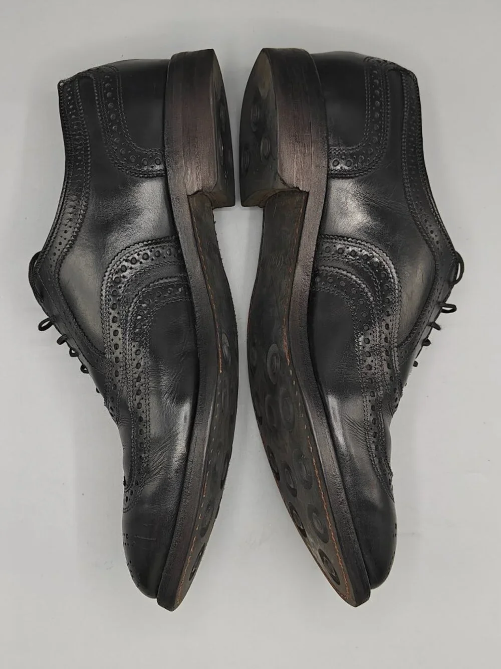 Allen Edmonds Boulevard Mens Wingtip Oxfords Black Dress Shoes 11 -D Pre-Owned